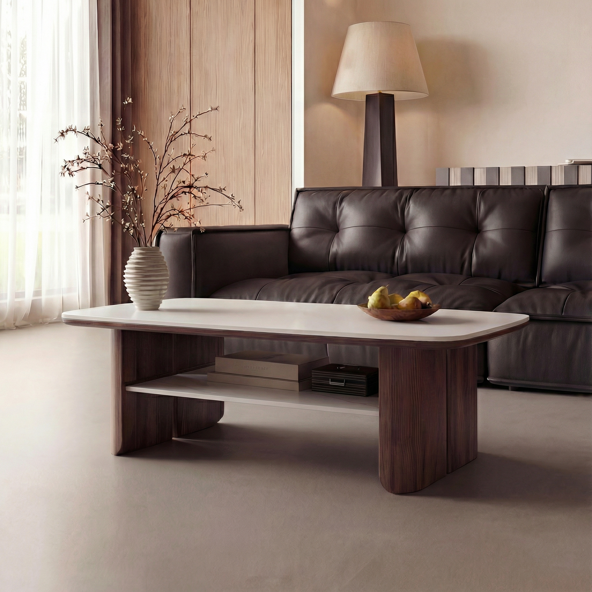 中古风实木岩板茶几桌简约现代客厅茶桌家用小户型茶台现代简约,住宅家具,茶几,淘宝优惠券,粉丝福利购,淘宝优惠卷