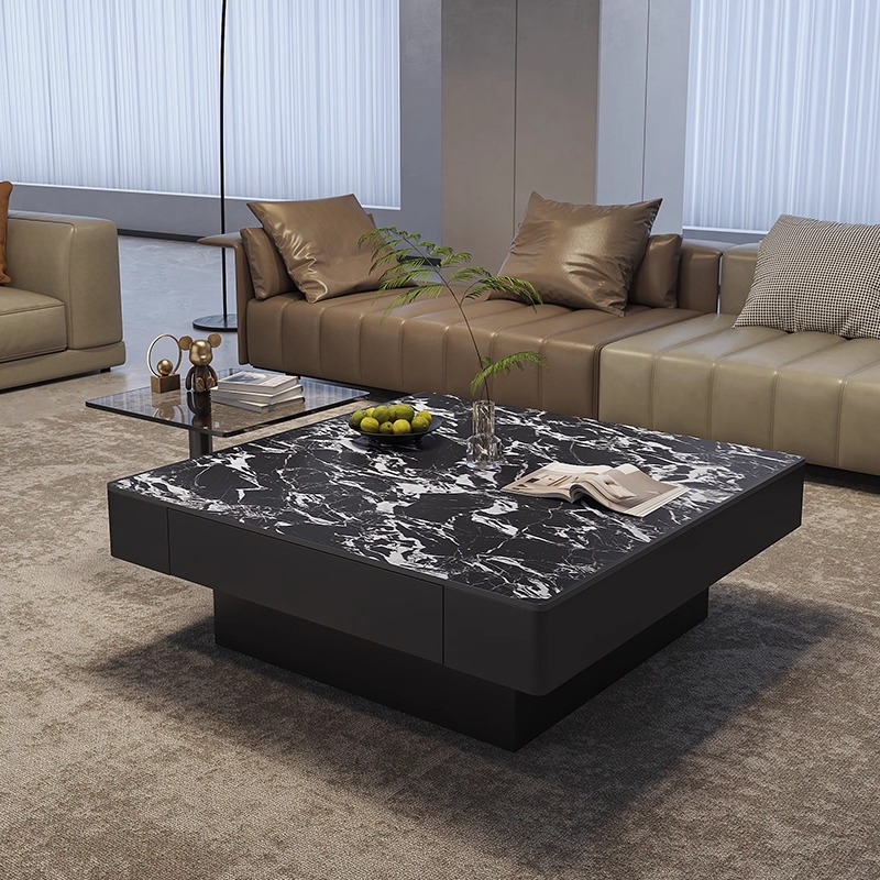顶匠岩板高级感轻奢客厅家用茶几