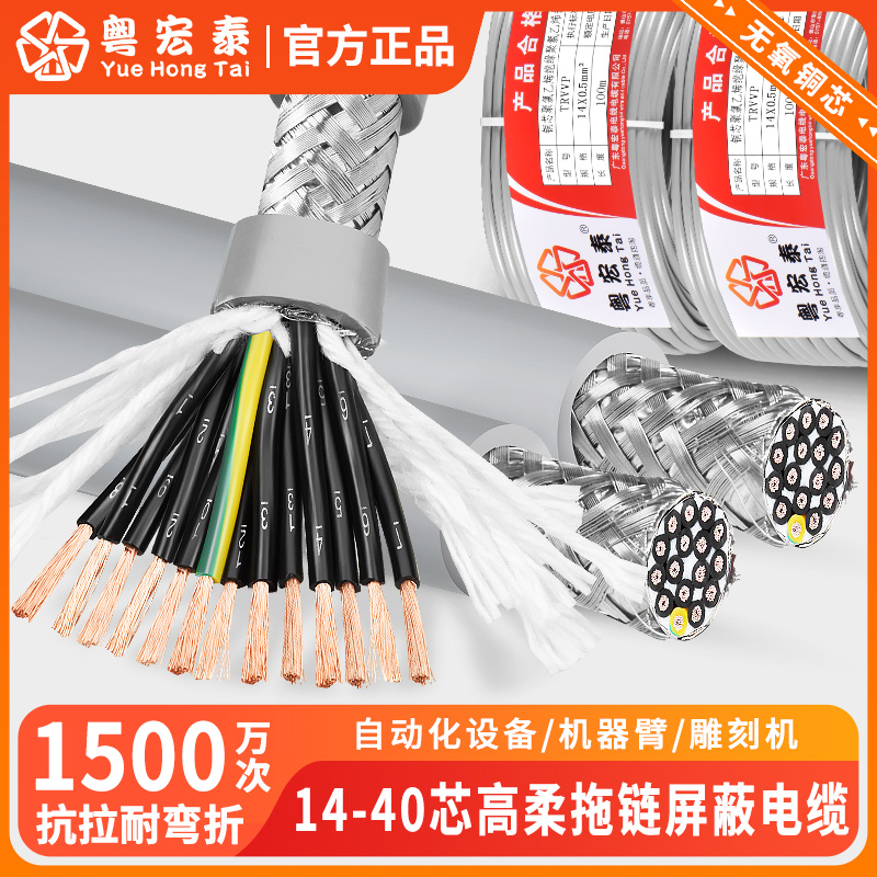 柔性耐折多芯屏蔽电缆