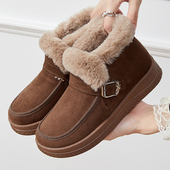 女休闲运动时尚 老北京布鞋 雪地靴女棉靴 新款 加绒保暖棉鞋 女鞋 冬季
