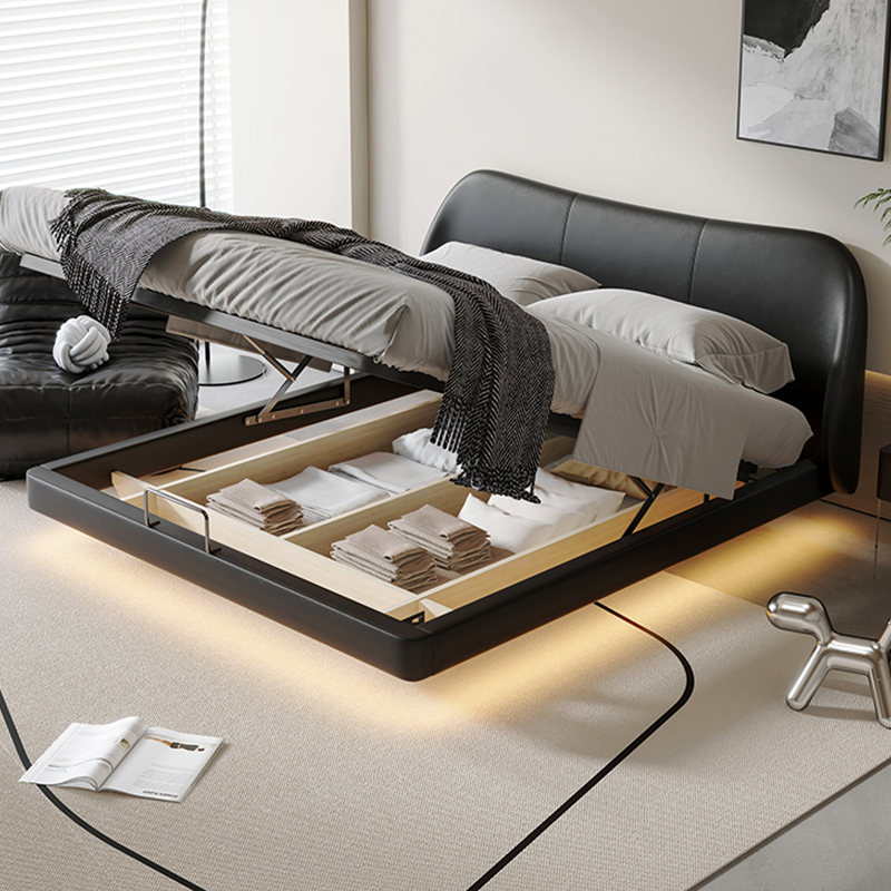 红晟简约花瓣软包悬浮床