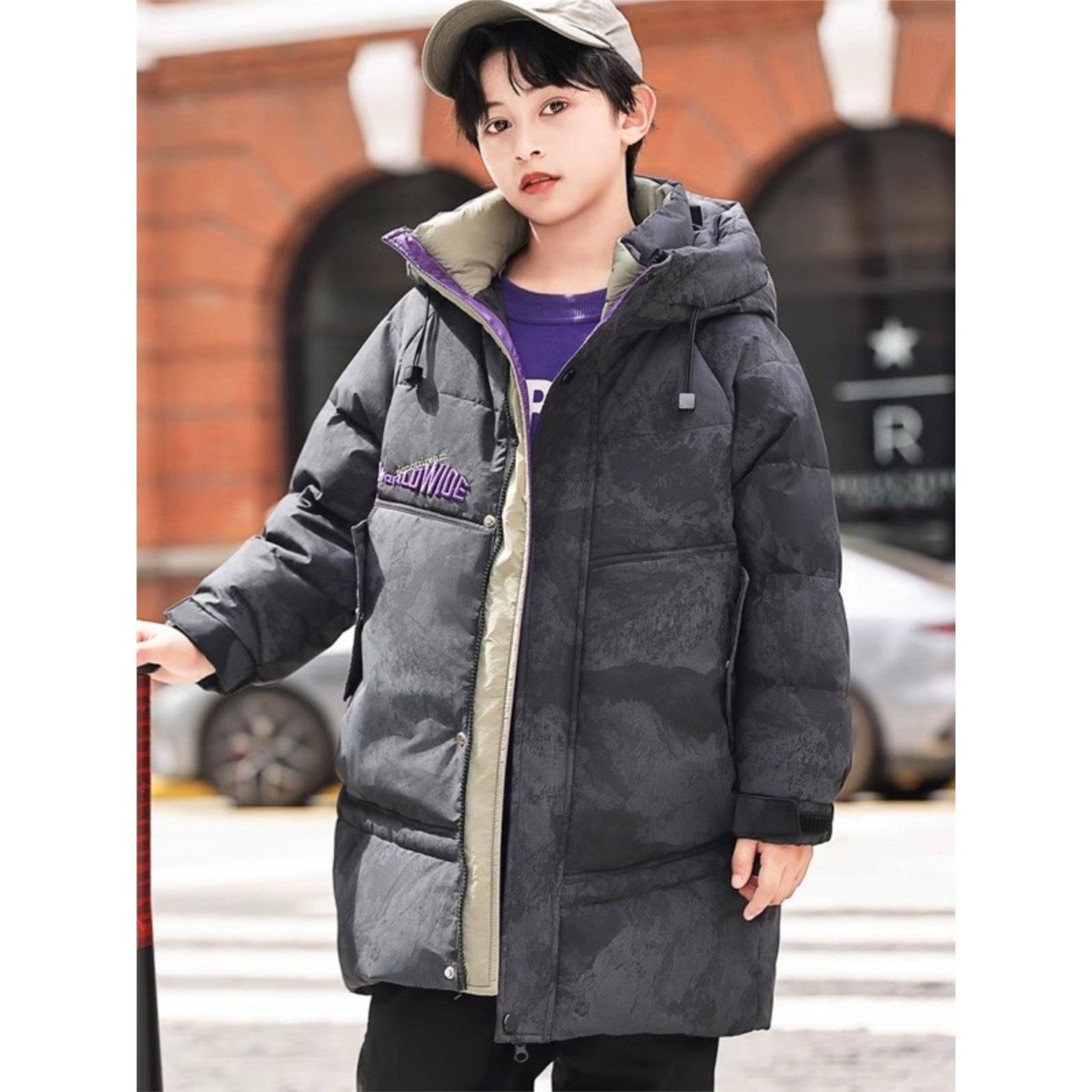 英国NextKiss男童羽绒服中长款2025冬季新款男童洋气加厚保暖外套,童装/婴儿装/亲子装,羽绒服,淘宝优惠券,粉丝福利购,淘宝优惠卷
