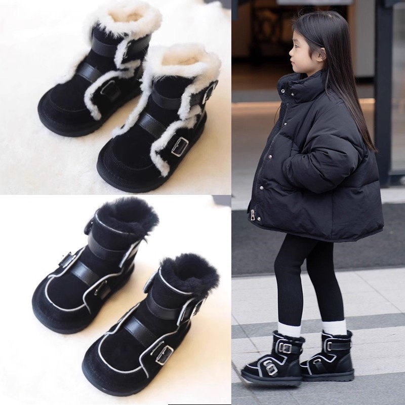 法国Uamtor儿童雪地靴冬季2025新款皮毛一体女童加绒加厚保暖棉鞋,童鞋/婴儿鞋/亲子鞋,棉靴,淘宝优惠券,粉丝福利购,淘宝优惠卷
