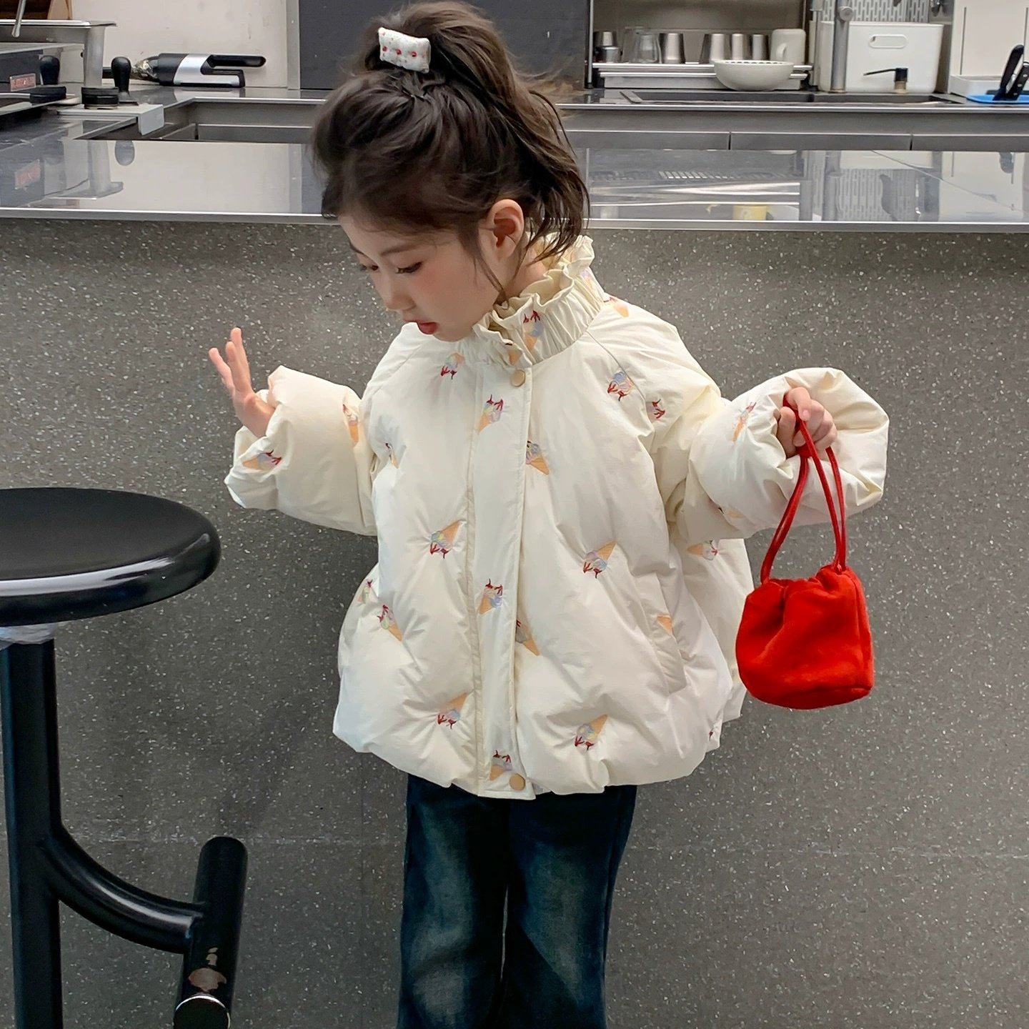 英国JYLJ女童冬装羽绒服2025新款洋气女宝宝儿童冬季加厚羽绒棉衣,童装/婴儿装/亲子装,羽绒服,淘宝优惠券,粉丝福利购,淘宝优惠卷