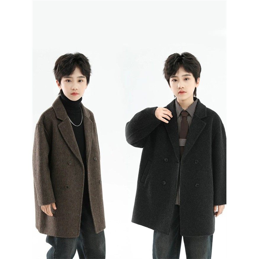 韩国Uamtor男童双面羊绒大衣秋冬新款加厚中长款过年帅气羊毛外套,童装/婴儿装/亲子装,呢大衣,淘宝优惠券,粉丝福利购,淘宝优惠卷
