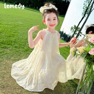 兒童夏裝 海邊度假公主裙子 2025新款 韓國Lemedy女童吊帶連衣裙夏季