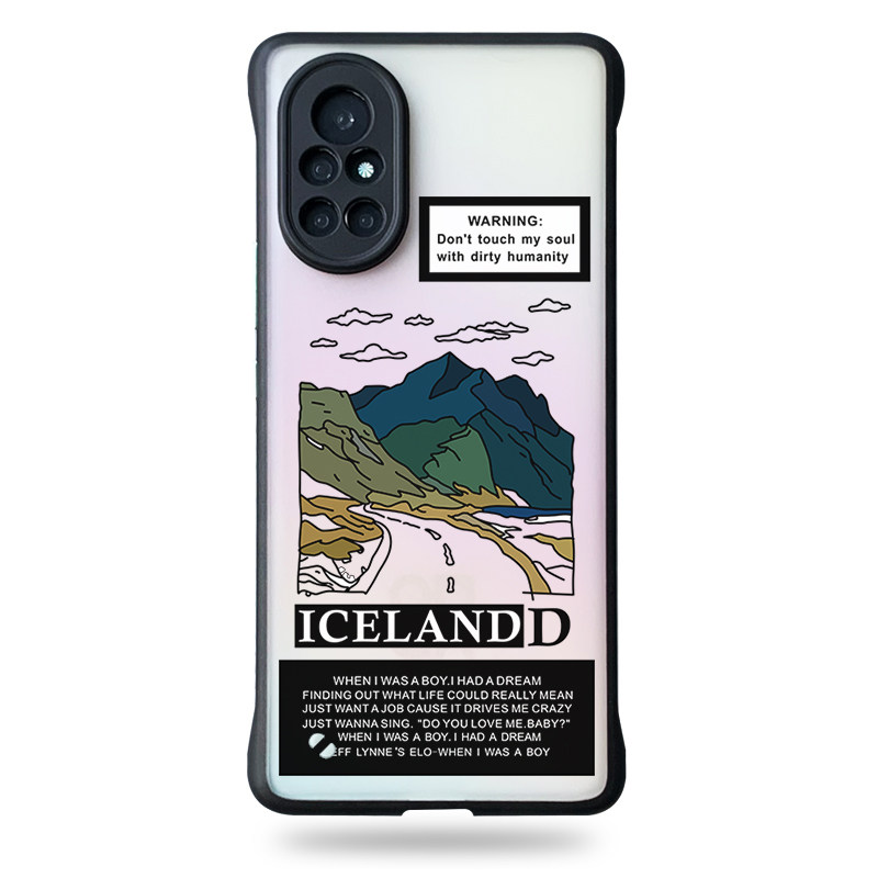 华为nova8手机壳曲面屏新款nova8pro个性创意半包无边框ins简约文艺风