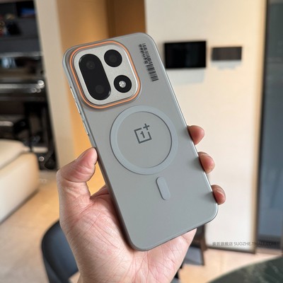 索哲适用于一加15手机壳半透明磨砂一加13小众高级感钛灰色冰雾磁吸充电ace6全包超薄ace5至尊版大孔轻薄ace2