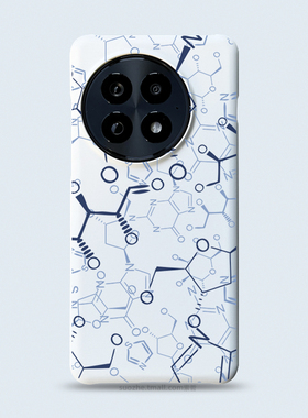 适用于一加13手机壳男女新款一加12小众简约个性创意化学公式1+11白色半包超薄裸机手感硬保护套ace3pro大孔2