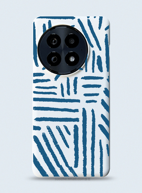 适用于一加13手机壳男女新款一加12小众个性创意不规则线条涂鸦1+11白色半包超薄磨砂保护套ace3pro不包镜头2