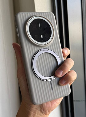索哲适用于华为mate70pro手机壳可360旋转磁吸支点指环支架Pro+简约高级感钛灰色超薄瓦楞mate60pro桌面追剧
