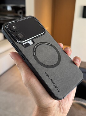 索哲适用于小米17promax手机壳小众男士款17Pro简约个性高级感灰色羊巴皮mi15引磁铁片14pro全包防摔13防指纹