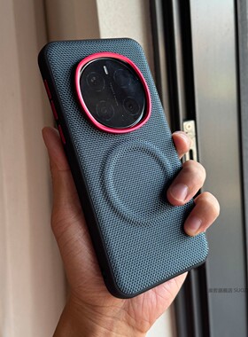 索哲适用于荣耀magic7pro手机壳金属镜头按键magic8男士款蓝色科纳纹magic7内置强磁吸Pro全包超薄耐脏防摔汗