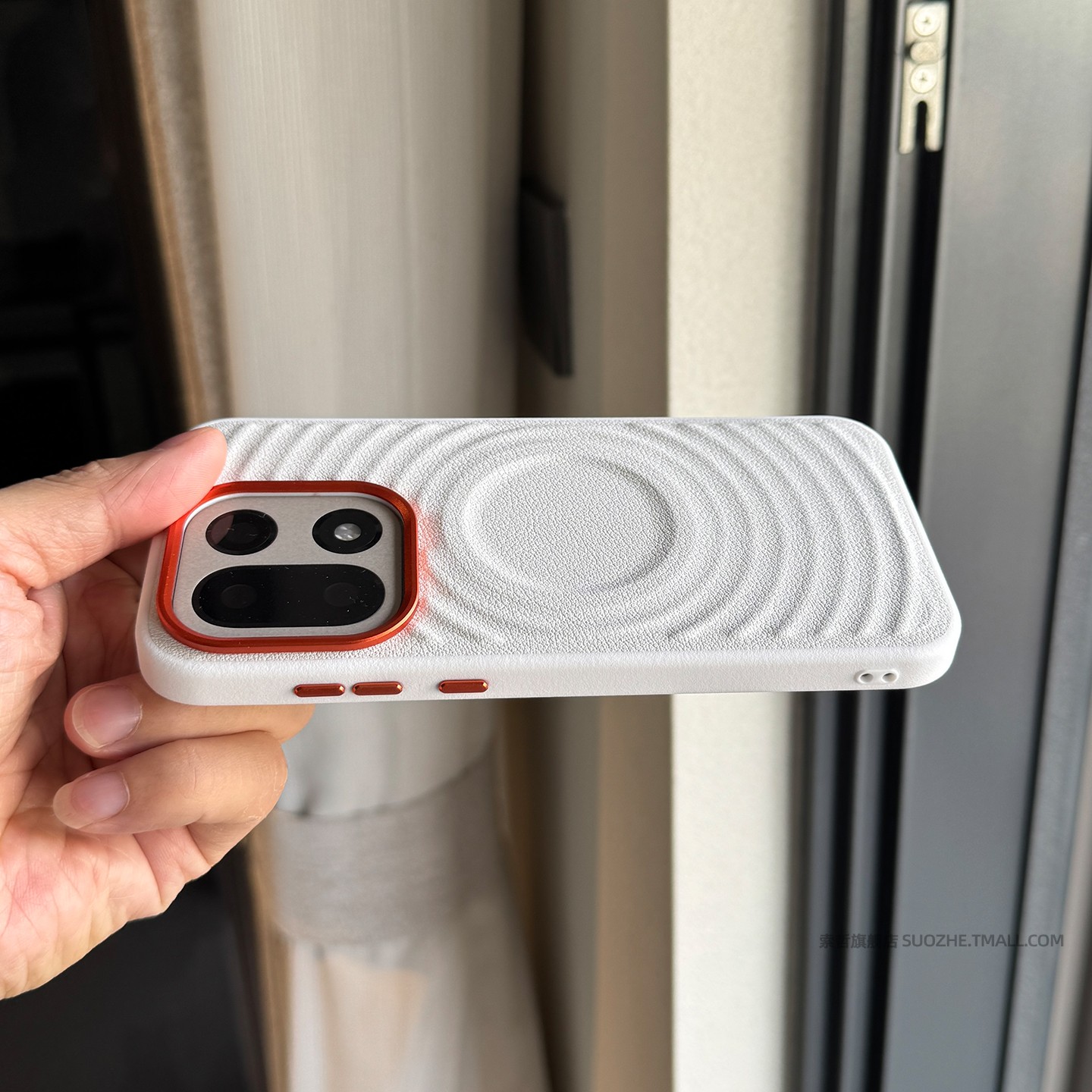 索哲适用于一加15手机壳金属镜头按键1+ace6简约小众高级感白色素皮防指纹汗ace5pro网红波漾纹磁吸13t保护套