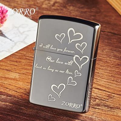 正品zorro佐罗煤油打火机防风创意火机送男友情人定制diy刻字照片