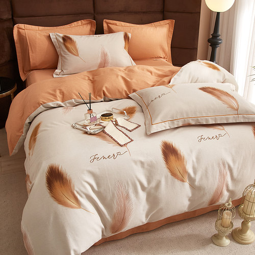 100%纯棉四件套，亲肤柔软细腻