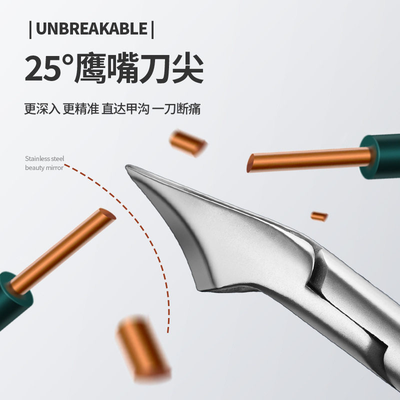 新款迷你不锈钢牛角钳指