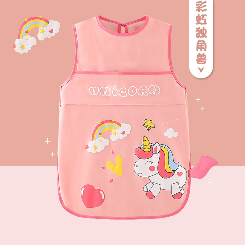 儿童围裙画画护衣反穿衣