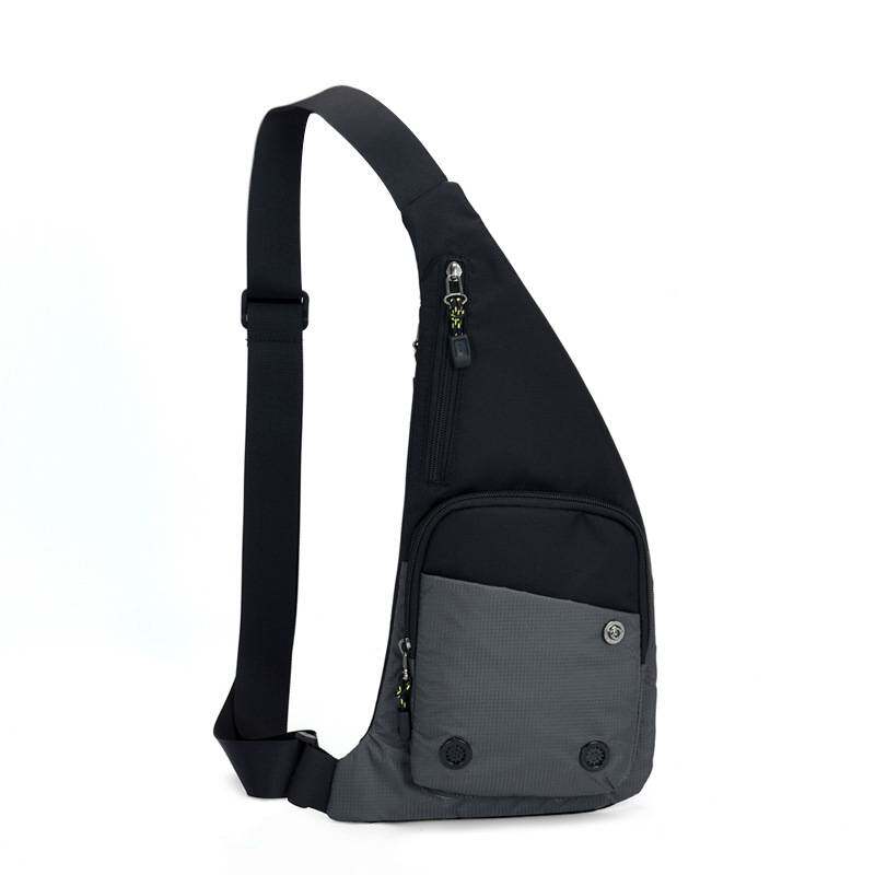 新款韩版单肩斜挎包女士潮胸前包撞色防水 时尚运动休闲男士胸包