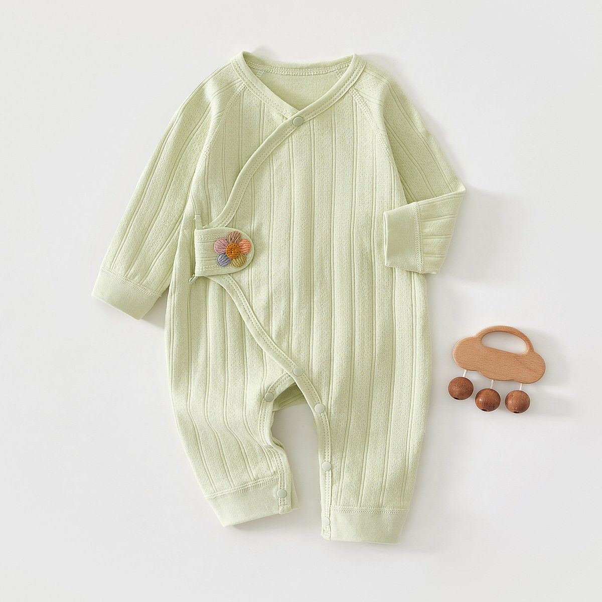 婴儿连体衣春秋款纯棉无骨爬服新生儿秋冬打底睡衣宝宝爬服护肚衣