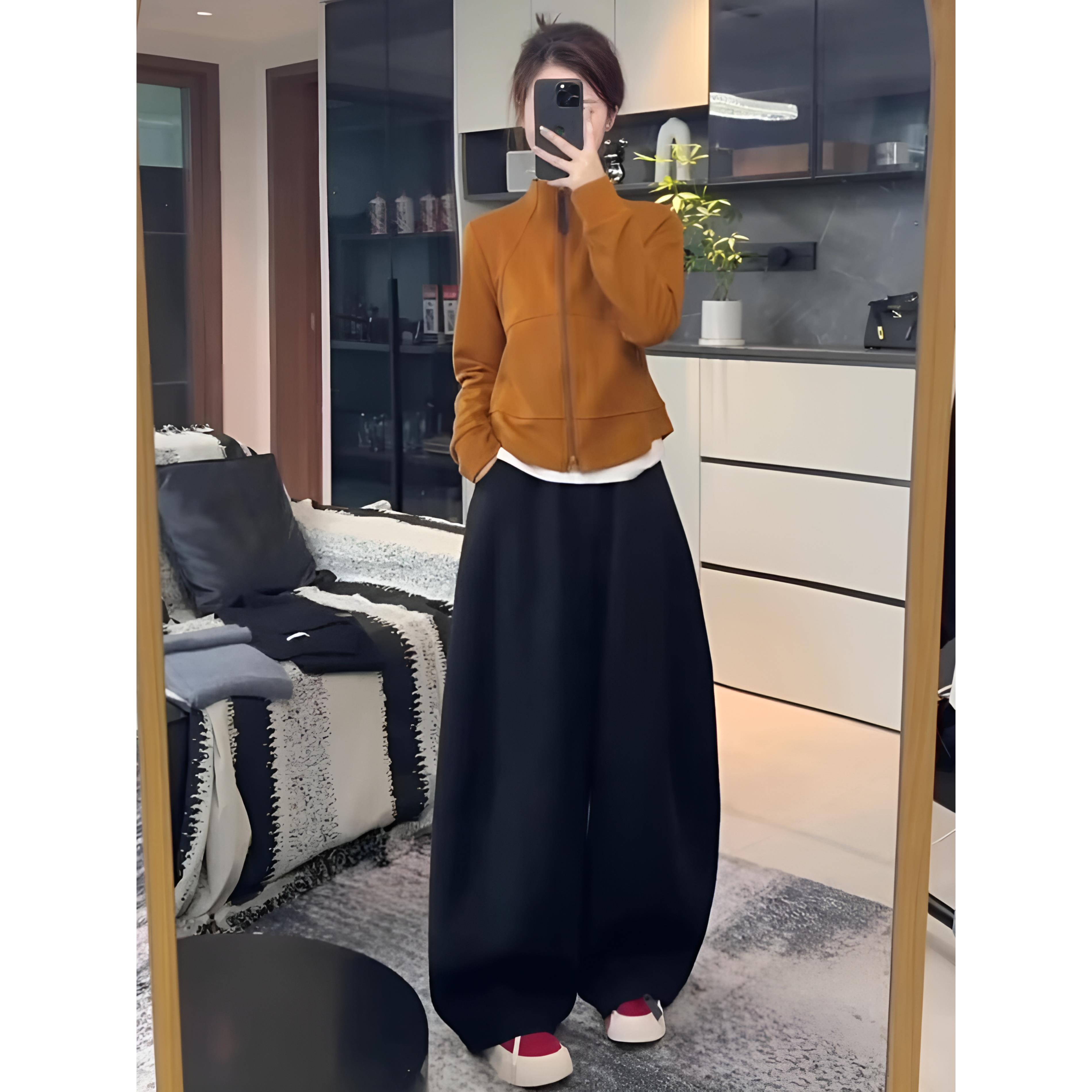 ROUMIKL巨好看早秋两件套2025超火穿搭一整套立领短款外套宽松阔