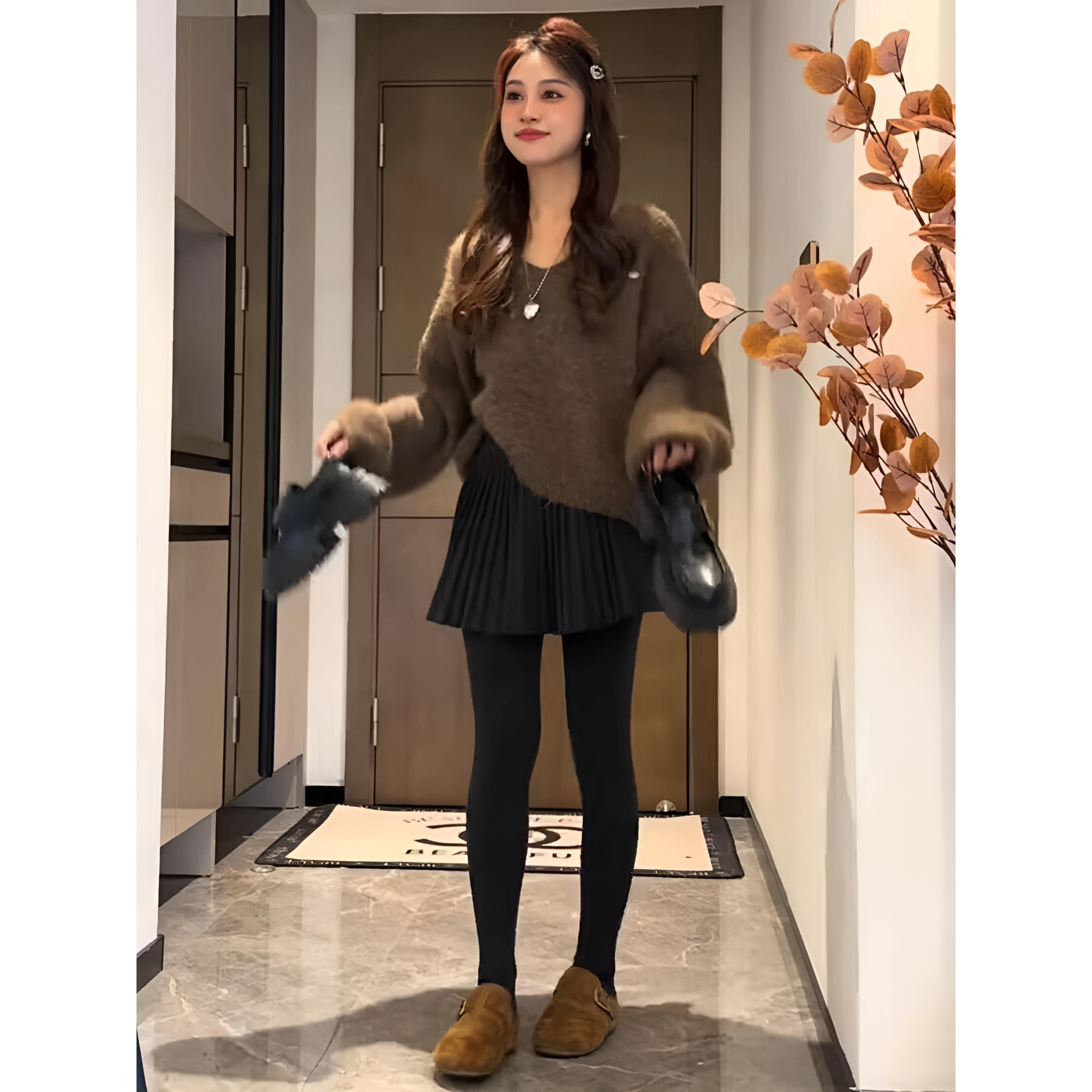 ROUMIKL小众设计感法式慵懒风针织毛衣半身裙两件套女秋冬小个子