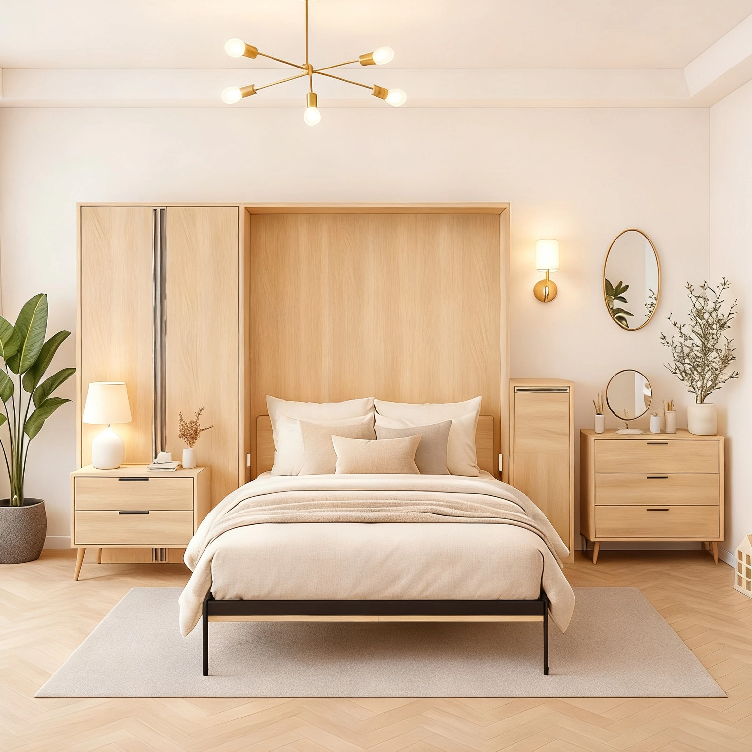 实木折叠隐形床墨菲床五金配件