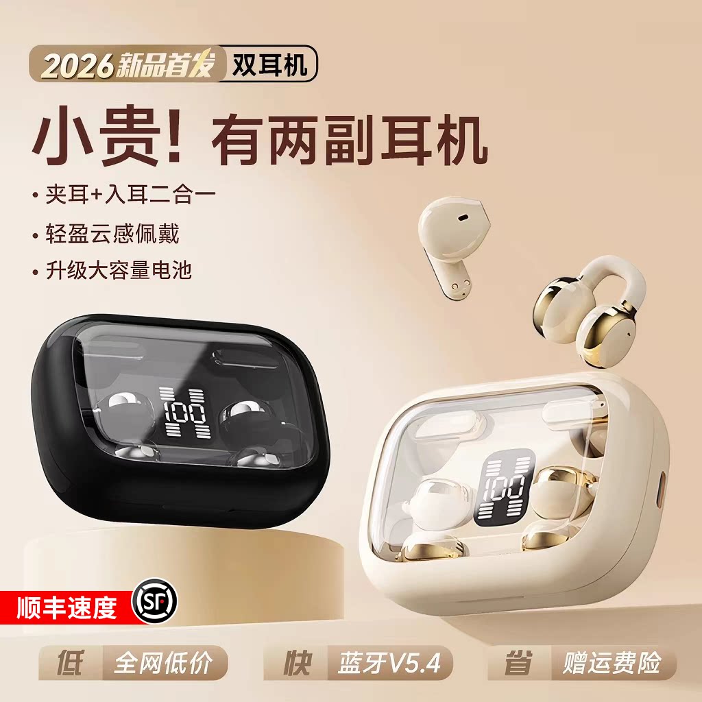 【2026新款】二合一两对蓝牙耳机