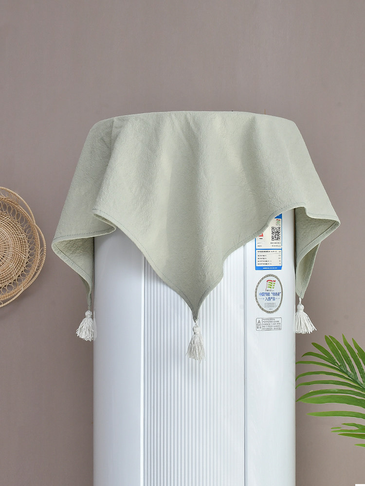 立式空调防尘盖布盖巾圆柱顶部北欧空调布轻奢防尘罩方形圆形柜式