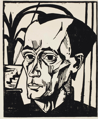 M593【德国】埃里希·赫克尔（Erich Heckel）版画、素描 图库