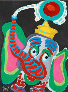 M740【荷兰】卡尔·阿佩尔（Karel Appel）抽象绘画网传图库