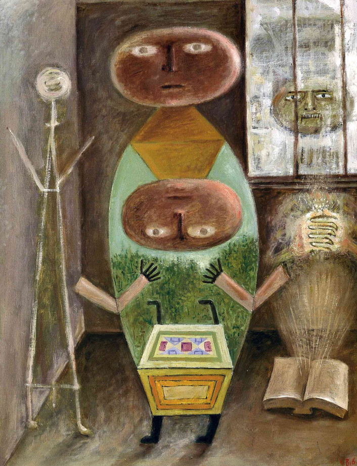 K713【罗马尼亚】维克多·不劳纳（Victor Brauner）抽象绘画图库