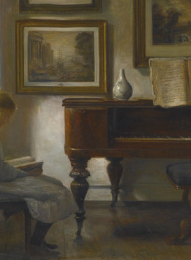 M613【丹麦】霍尔斯Holsoe绘画作品油画素材高清图片图库装饰画芯