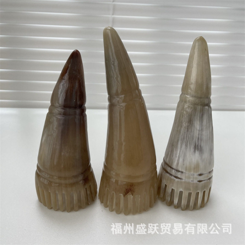 源头牛角洗头梳角尖部按