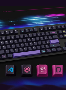 Keychron原厂Cherry高度侧刻PBT热升华OSA/OEM/XDA矮轴键帽二色拼