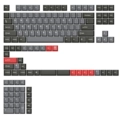 Cherry Two-Color Pbt Keycap Complete Set of 143 Pieces - Black, Gray and Red