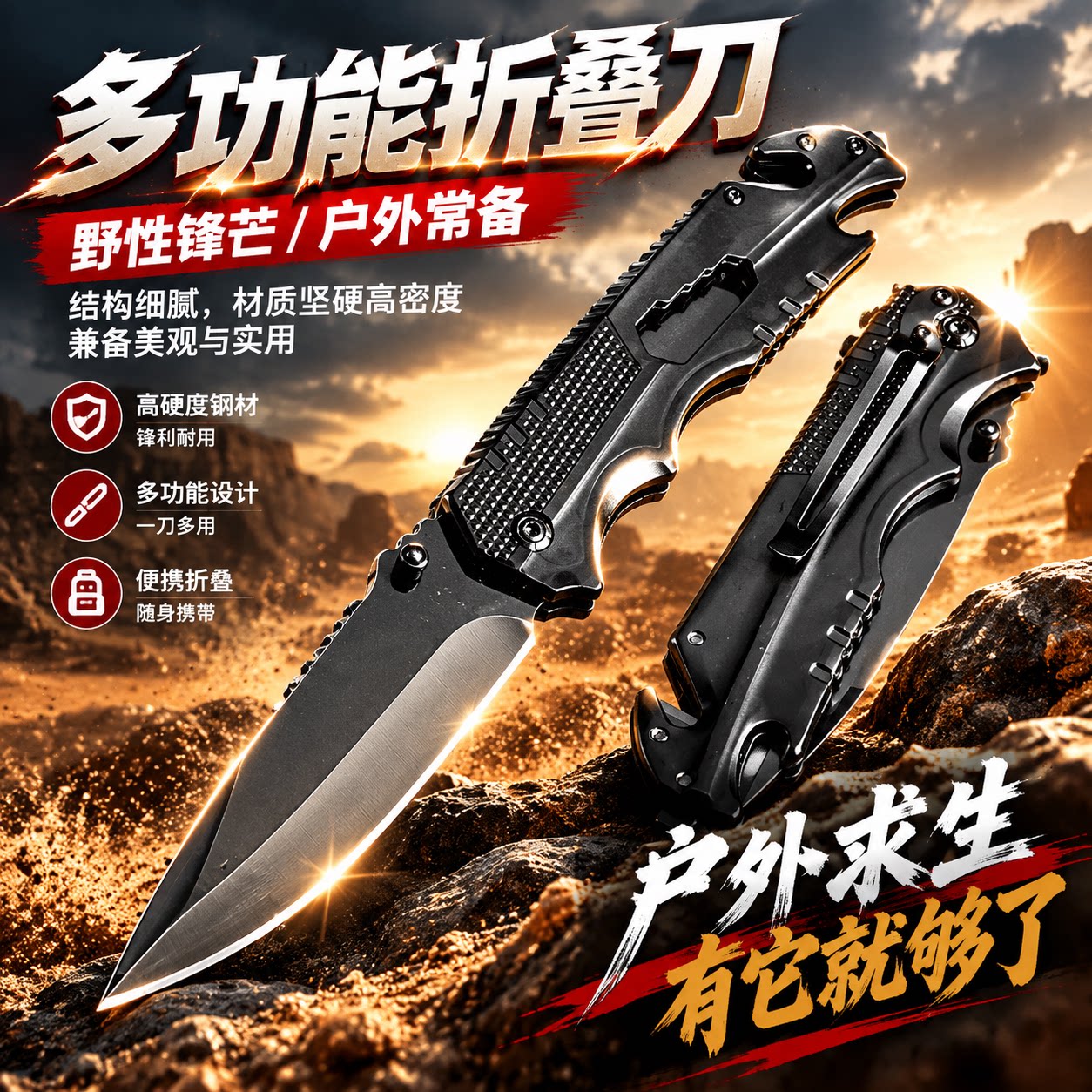 多功能折叠小刀锋利高硬度