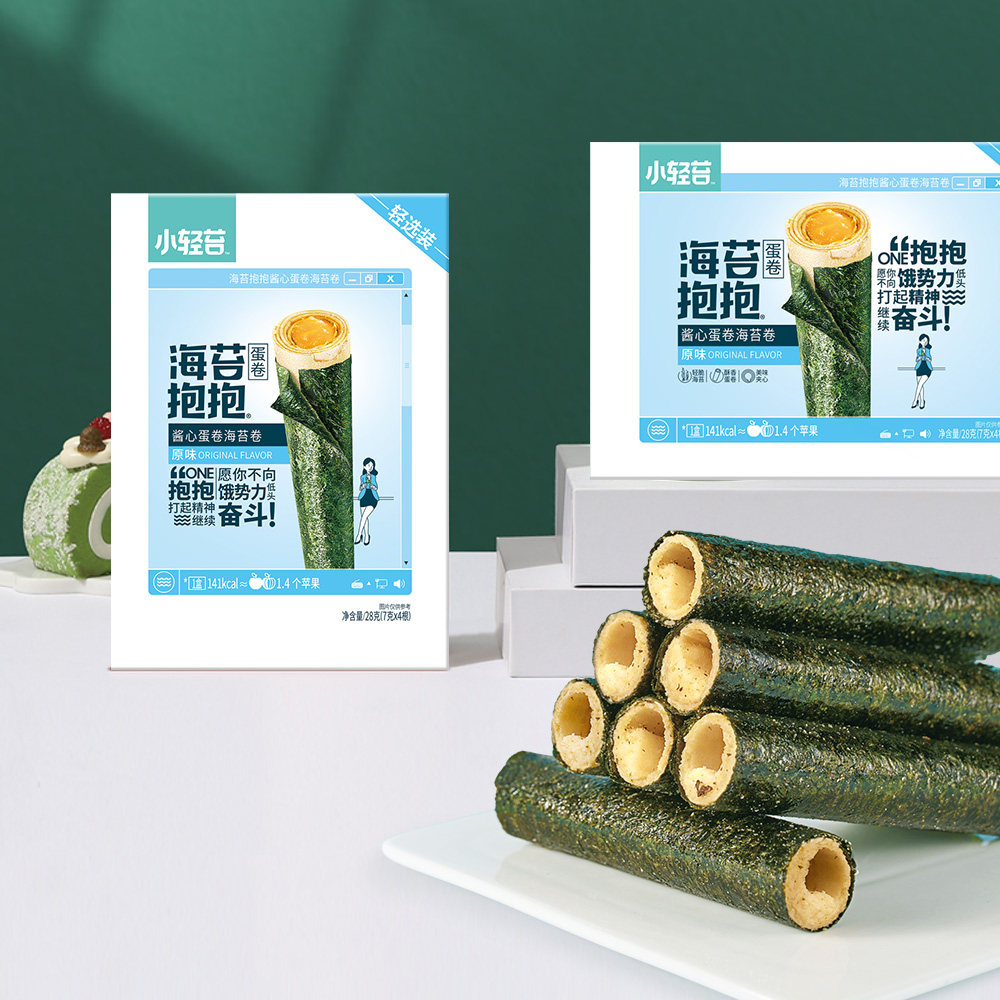 小轻苔海苔抱抱原味酱心蛋卷海苔卷美味好吃携带方便下午茶小零食