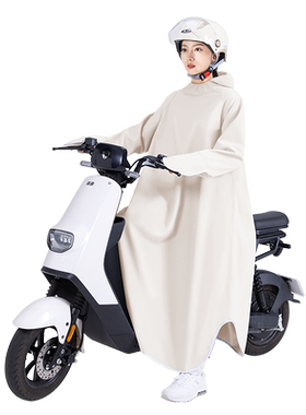雨衣电动车女款带袖加厚长款
