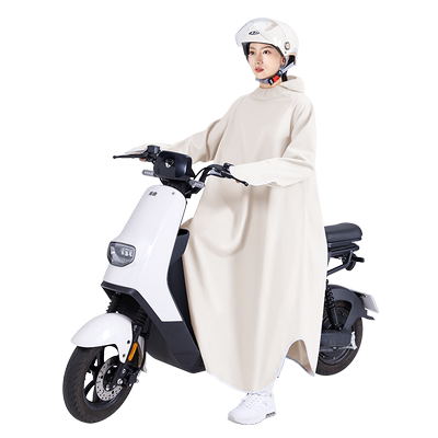 雨衣电动车女款带袖加厚长款