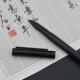 黑武士美工弯尖钢笔铱金暗尖弯头学生成人硬笔书法练字专用商务高档金属送礼定制刻字文艺青年个性 签名美工笔