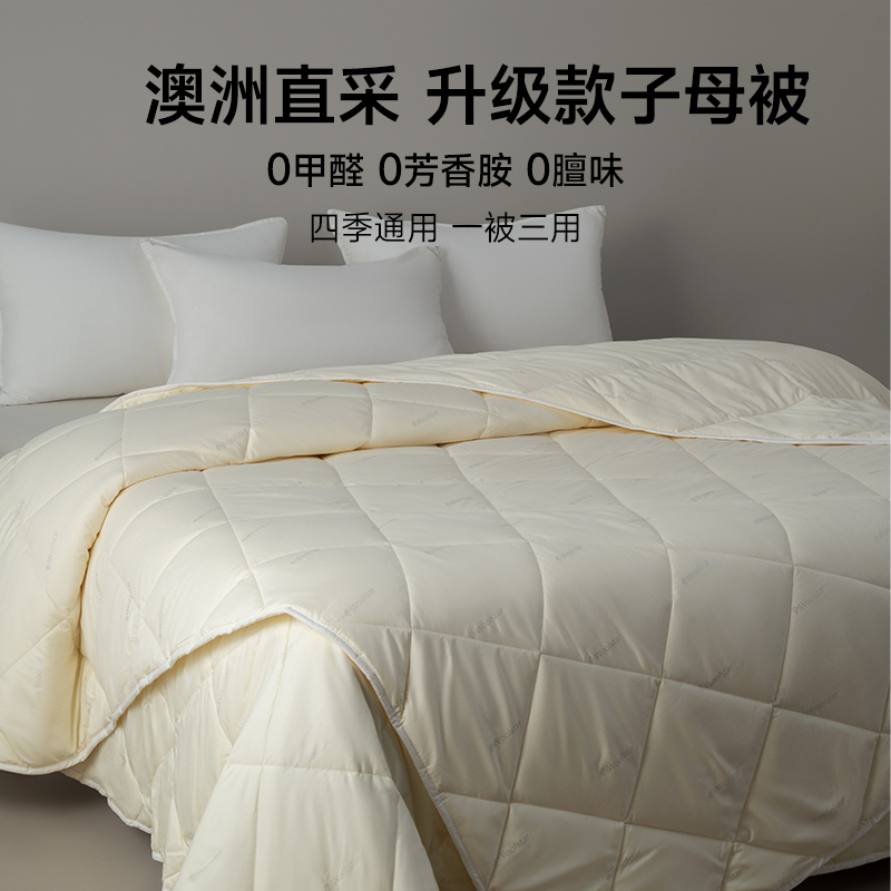 澳洲进口二合一羊毛子母被