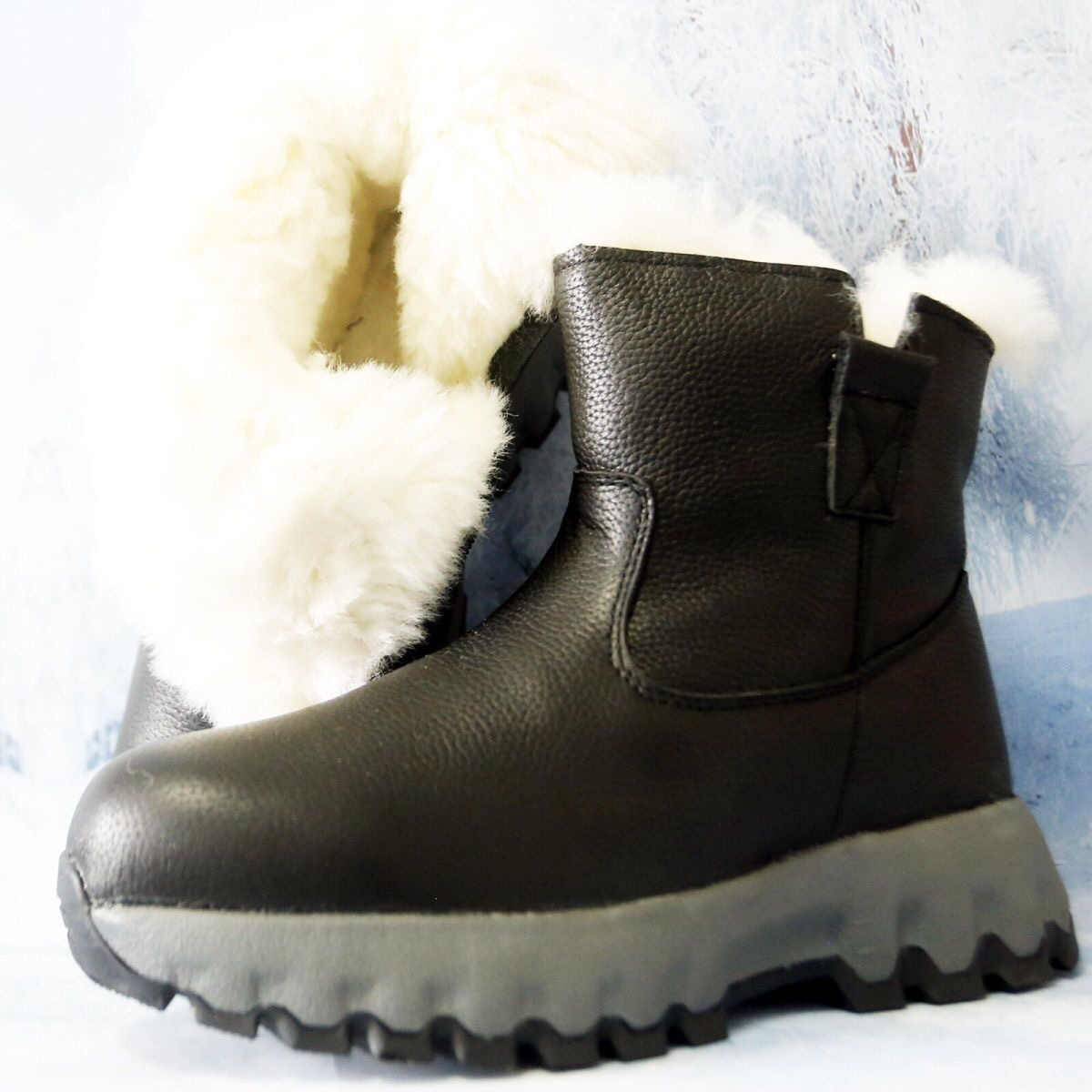 皮毛冬季一体男鞋40东北防寒羊毛雪地户外加厚轻便保暖防滑防水