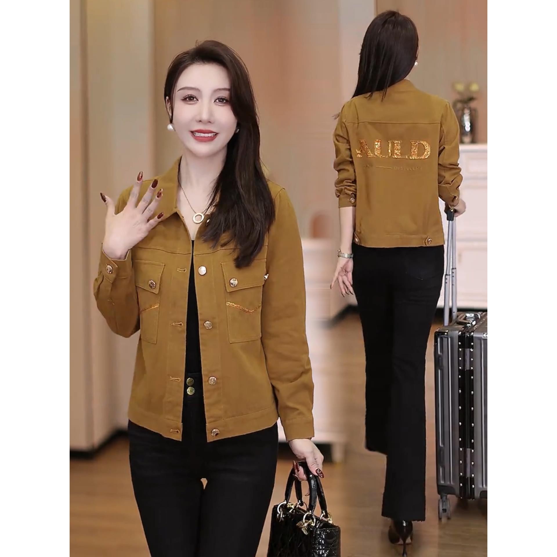 ROUMIKL时尚短外套女2025秋季新款洋气质宽松减龄休闲设计感小众