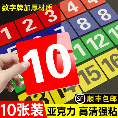 润帆亚克力自粘号码牌