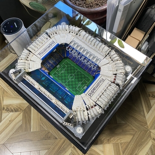 一体式亚克力展示盒适用乐高10299皇家马德里足球场收纳盒防尘罩
