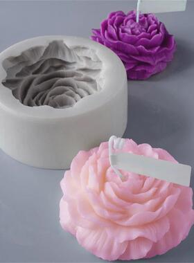 Large Peony Lotus Tulip Flower Candle Mold Handmade Soap Aro