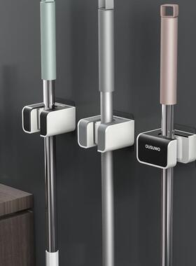 mop hook hanger hole free wall hanging toilet mop storage