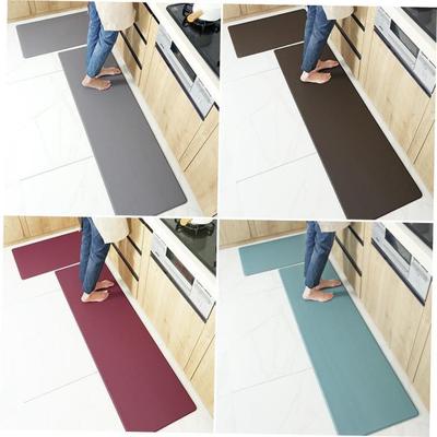 Anti-oiluoeSaDqO kitchen floor mat long stri PU leather non-