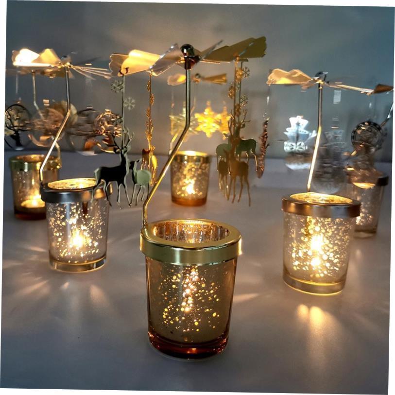 Metal Christmas Candlestick snowflake elk merry Christmas 1